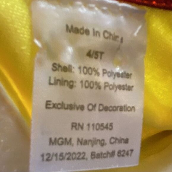 Toy Story Outfit Halloween Dress Up Girls Sz 4T 5T Tulle Tutu Bottom Red Hat D - Picture 10 of 13